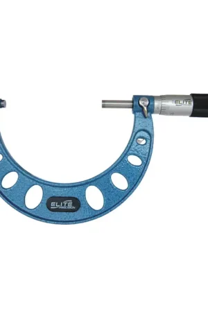 Markdown ELITE PRECISION E34RF 3 - 4" (75 - 100mm) Range, .0001" Graduation Flat End Spindle Outside Micrometer