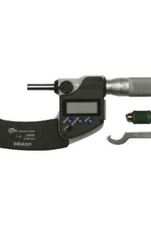 Deal MITUTOYO 293-331-32 1 - 2" (25 - 50mm) Range, .0001" Graduation Flat End Spindle Outside Micrometer
