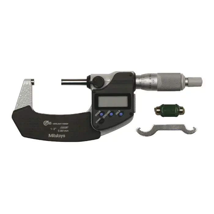 Deal MITUTOYO 293-331-32 1 - 2" (25 - 50mm) Range, .0001" Graduation Flat End Spindle Outside Micrometer