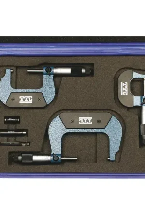Weekend Sale TTC M3-927 0 - 75mm Range, .01mm Graduation, 3 Piece Outside Micrometer Set