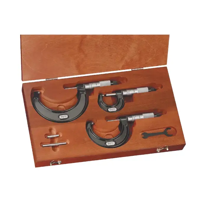 Best Price STARRETT ST436.1AXRLZ 0 - 3" Range, .001" Graduation, 3 Piece Outside Micrometer Set