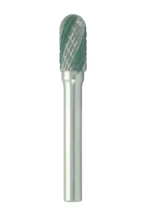 T&O 20-025-024 3/16" Carbide Rotary Bur - Cylindrical-Radius End, Straight Shank, Best for Steel Premium