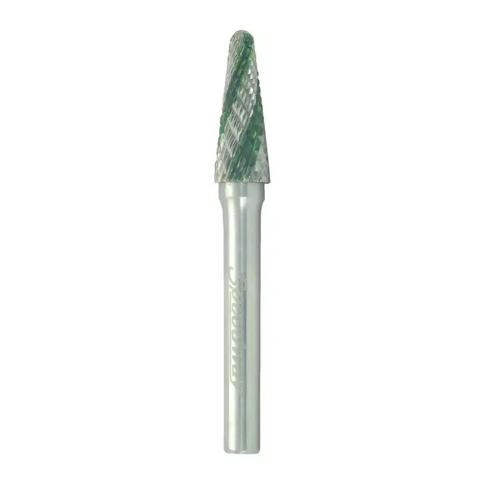 Sale T&O 20-025-062 1/8" Carbide Rotary Bur - Taper-14° Included Angle, Straight Shank, Best for Steel