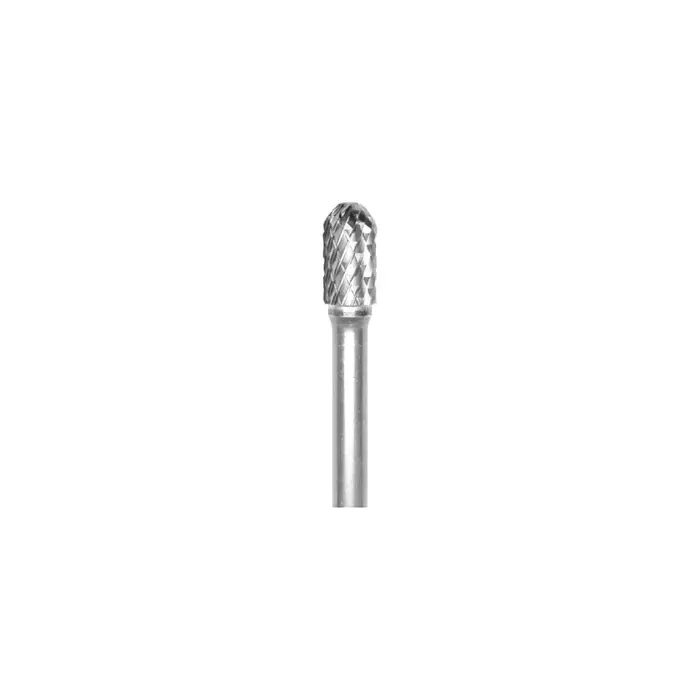 Certified GROBET 32.618SY 3/8" Carbide Rotary Bur - Cylindrical-Radius End, Straight Shank, Best for Steel