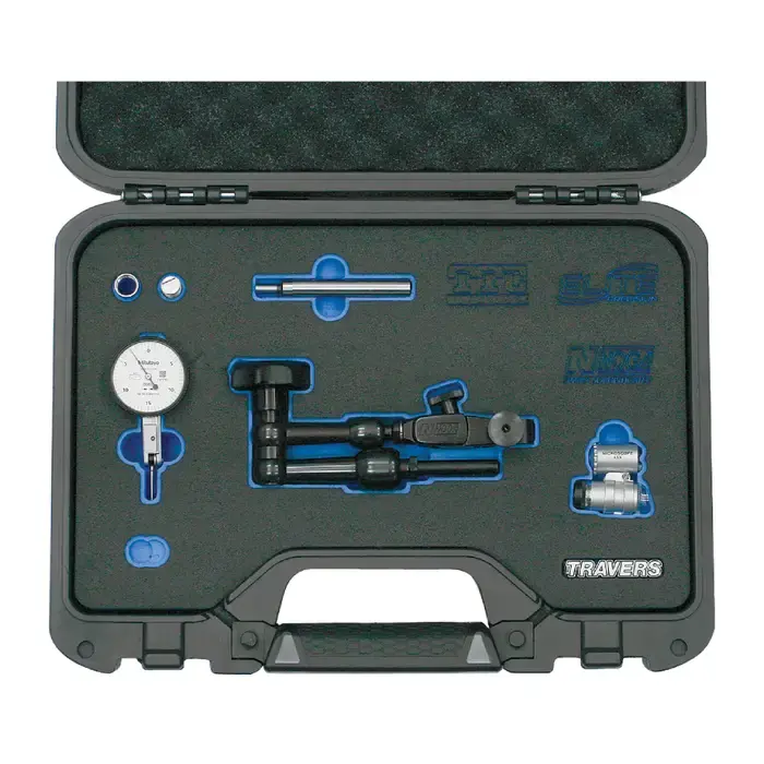 MITUTOYO, NOGA & TRAVERS TRA-11 Test Indicator, Indicator Holder, 3/8" Edge Finder, & Mini Microscope Kit Certified