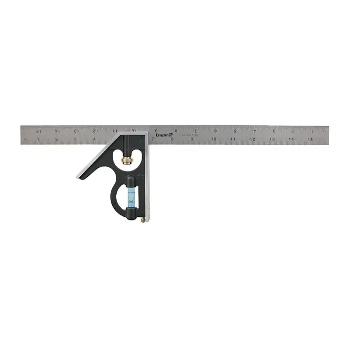 EMPIRE e280 2 Piece, 16" Blade Reversible Head Type Combination Square Set Direct From Factory