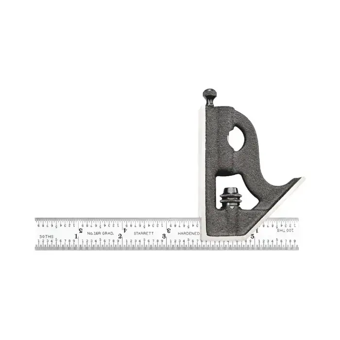 One Day Deal STARRETT C11H-6-16R 2 Piece, 6" Blade Reversible Head Type Combination Square Set