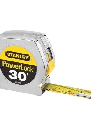 STANLEY 33-430 30‘ x 1" Blade Size, Inch Reads, Chrome Case, Manual Measuring Tape Must Have