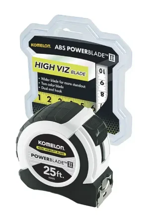 Factory Price KOMELON 52425 25‘ x 1-1/16" Blade Size, Inch Reads, ABS Plastic Case, Manual Measuring Tape