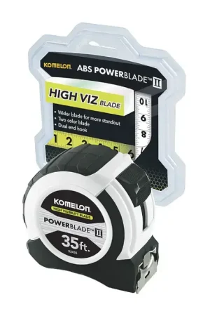 KOMELON 52435 35‘ x 1-1/16" Blade Size, Inch Reads, ABS Plastic Case, Manual Measuring Tape Reduced Price