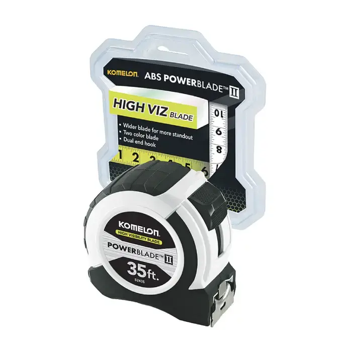 KOMELON 52435 35‘ x 1-1/16" Blade Size, Inch Reads, ABS Plastic Case, Manual Measuring Tape Reduced Price