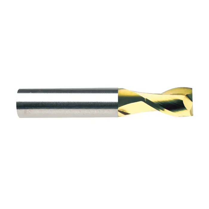 RUSHMORE USA 100486 3/8" Size, 5/8" LOC, 2 Flute, TiN Solid Carbide Square End Mill Shop Now