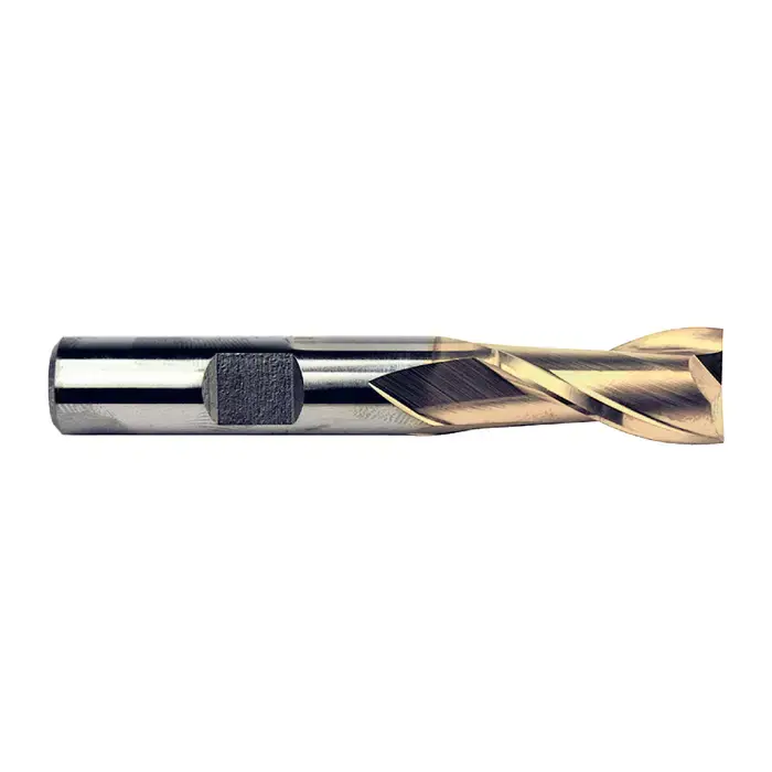Genuine TTC PRODUCTION HP 09-335-600 1-3/8" Size, 1-5/8" LOC, 2 Flute, TiN High Speed Steel Square End Mill