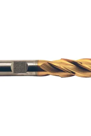 TTC PRODUCTION HP 09-305-200 5/8" Size, 1-3/8" LOC, 4 Flute, TiN High Speed Steel Square End Mill Same Day Shipping