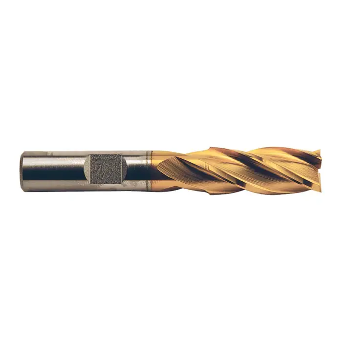 TTC PRODUCTION HP 09-305-340 13/16" Size, 1-7/8" LOC, 4 Flute, TiN High Speed Steel Square End Mill Must Have