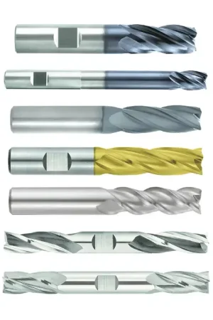 NIAGARA N55816 3/8" Size, 2" LOC, 4 Flute, TiAlN Solid Carbide Square End Mill Brand New