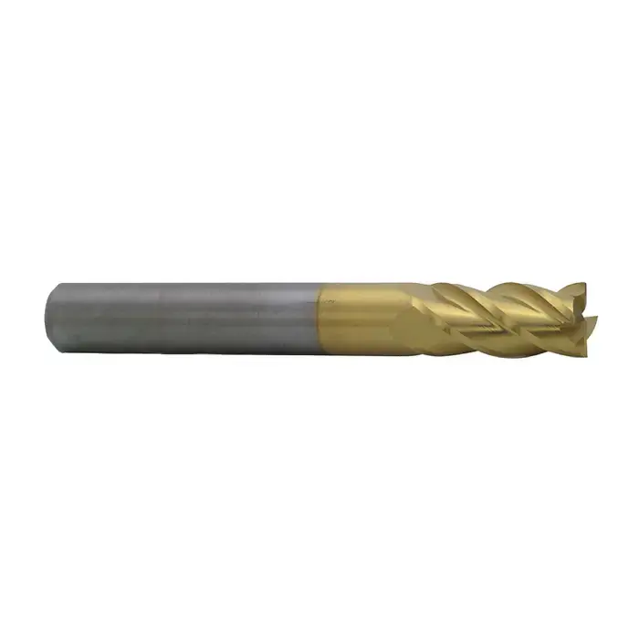 M.A. FORD 11137500T 3/8" Size, 1" LOC, 4 Flute, TiN Solid Carbide Square End Mill Clearance