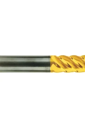 Get Yours T&O 20-102-152 1/8" Size, 1/2" LOC, 5 Flute, TiN Solid Carbide Square End Mill