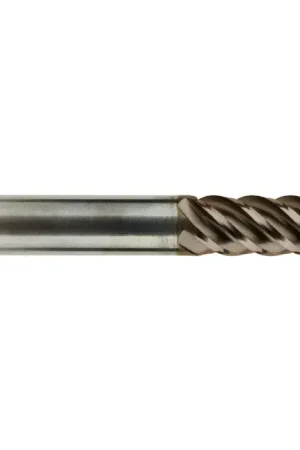 T&O 20-104-302 1/8" Size, 1/2" LOC, 5 Flute, TiCN Solid Carbide Square End Mill Professional Grade