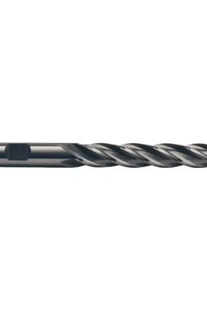 Deal TTC PRODUCTION HP 08-017-060 3/8" Size, 2-1/2" LOC, 4 Flute, Bright High Speed Steel Square End Mill