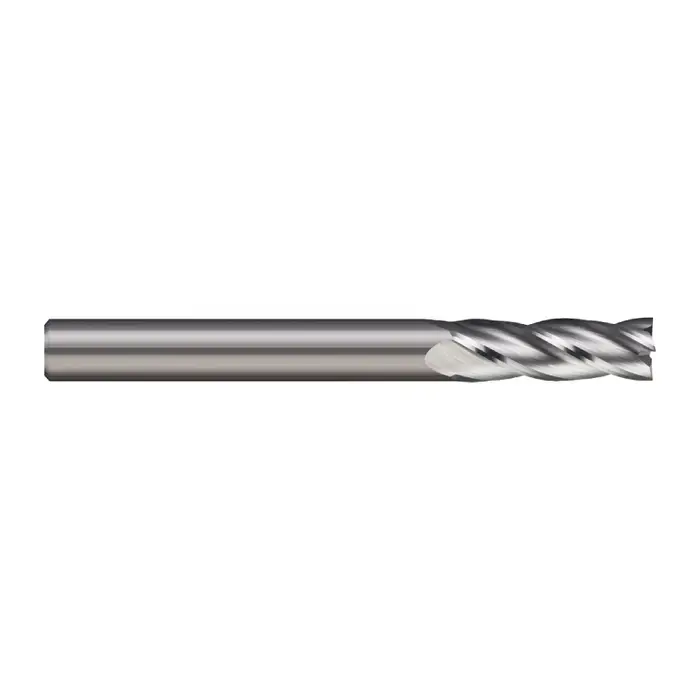 Budget MICRO 100 GEM-250-4 1/4" Size, 3/4" LOC, 4 Flute, Bright Solid Carbide Square End Mill