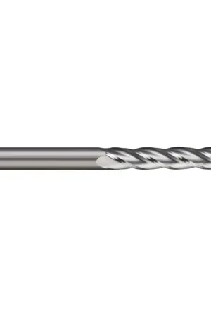Discount MICRO 100 AELM-100-4 10.00mm Size, 50.00mm LOC, 4 Flute, Bright Solid Carbide Square End Mill