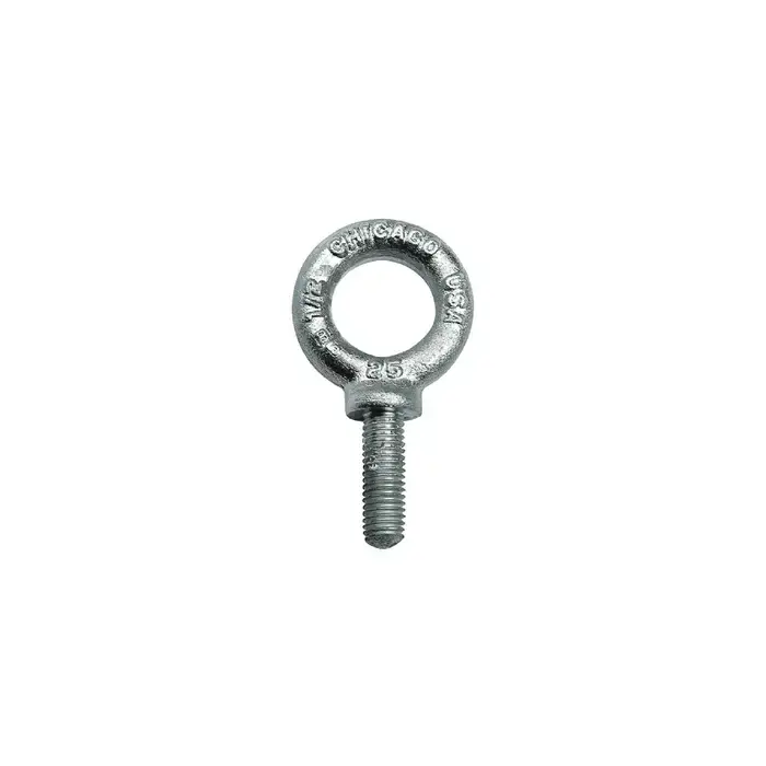 CHICAGO HARDWARE 26179 1 7/8"-9 Thread Size, 2-1/4" Thread Length, Hot Galvanized Shoulder Eye Bolt Hassle-Free Returns