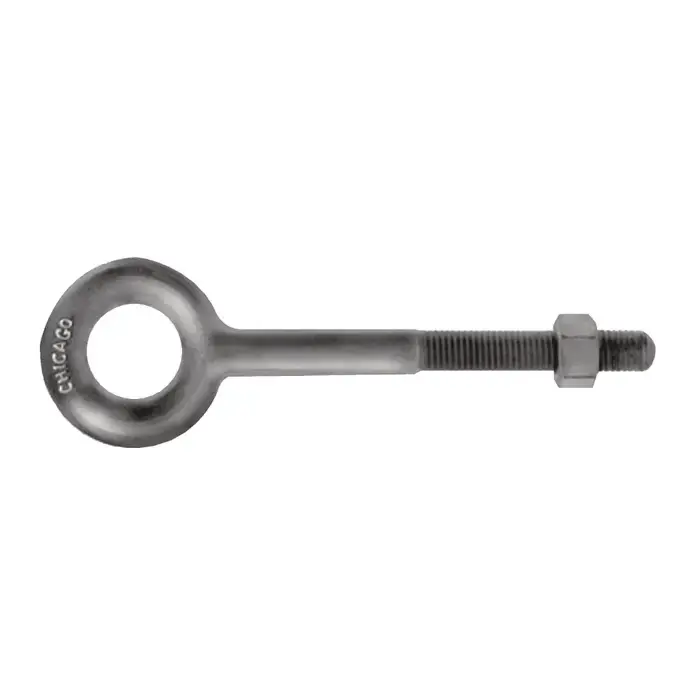 CHICAGO HARDWARE 08108 5 2-1/2" Thread Size, 2-1/2" Thread Length, No Shoulder Eye Bolt Professional Grade