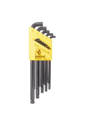 BONDHUS 16537 .050" to 3/8" Hex Size, Long Long Arm Length, ProGuard Finish Ball Key Secure Checkout