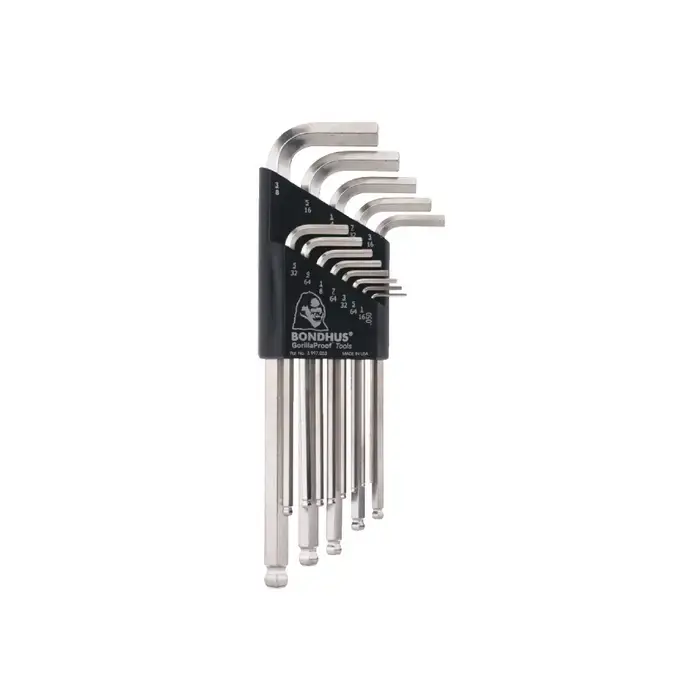 Buy Online BONDHUS 16937 .050" to 3/8" Hex Size, Long Long Arm Length, BriteGuard Finish Ball Key