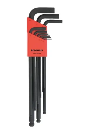 BONDHUS 16099 1.5mm to 10mm Hex Size, Extra Long Long Arm Length, ProGuard Finish Ball Key Seasonal Sale