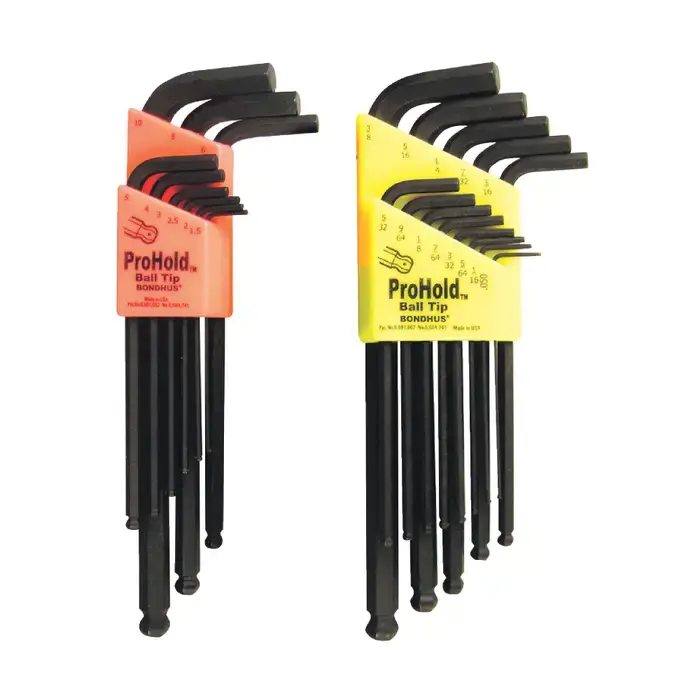 New Release BONDHUS 20499 .050" to 3/8", 1.5mm to 10mm Hex Size, Assorted Long Arm Length, ProGuard Finish Ball Key