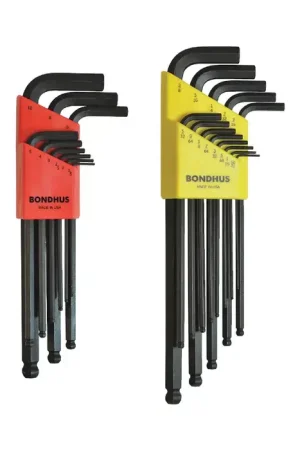 BONDHUS 20199 .050" to 10mm Hex Size, Assorted Long Arm Length, ProGuard Finish Ball Key Discount