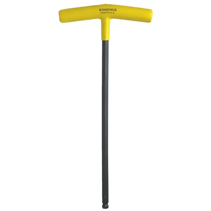 BONDHUS 13109 5/32" Size, 9.1" Long Arm Length, Black Oxide Finish T Handle Hex Key Professional Grade