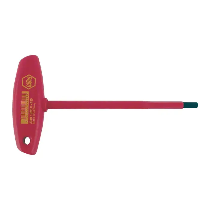 WIHA 33481 5/32" Size, 5.9" Long Arm Length, Hard Chrome Finish T Handle Hex Key Premium