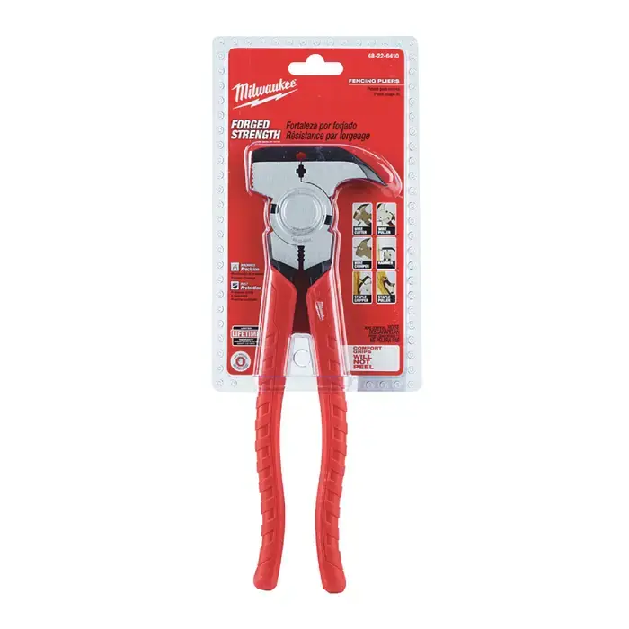 MILWAUKEE 48-22-6410 Flat Jaw Type, 10-39/64" Overall Length, Fencing Type Welding Pliers Limited Offer