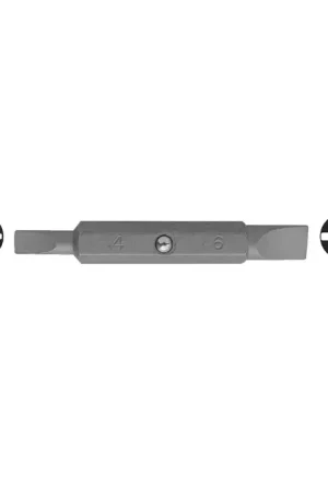 Fan Favorite MEGAPRO FD4-6 Double Ended Flat Slot Bit Type, 4 & 6 Size Slotted Bit