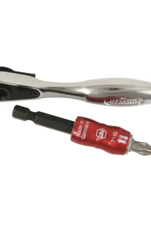 Limited Offer WIHA 38060 Bit Ratchet & SlimFix Bit Holder Type, 3.59" Overall Length Power Bit Holder