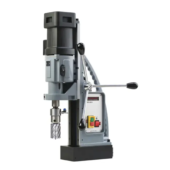 EUROBOOR ECO.80/4 3-1/8" Hole Capacity, 3/4" Shank Cutter Mount, 150/200/275/400 RPM Magnetic Drill Press Super Sale