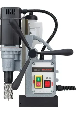 EUROBOOR ECO.40S+ 1-9/16" Hole Capacity, 3/4" Shank Cutter Mount, 600 RPM Magnetic Drill Press Genuine