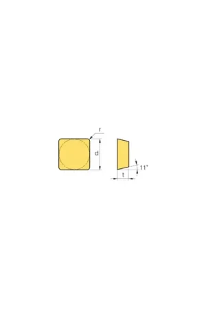 Limited Time TERRA CARBIDE 08-0106-01 - SPG432 APC2, 90° Square, Indexable Carbide Turning / Boring Insert
