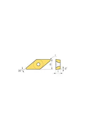 Best Choice WALTER 5357560 - VBGT220.5-PF5 WSM30, 35° Diamond, Indexable Carbide Turning / Boring Insert