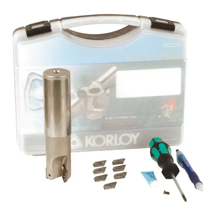 KORLOY 1-09-022671 - 0.750" - 90 Degree Indexable End Mill Set With Inserts (Single), Right Hand Reduced Price