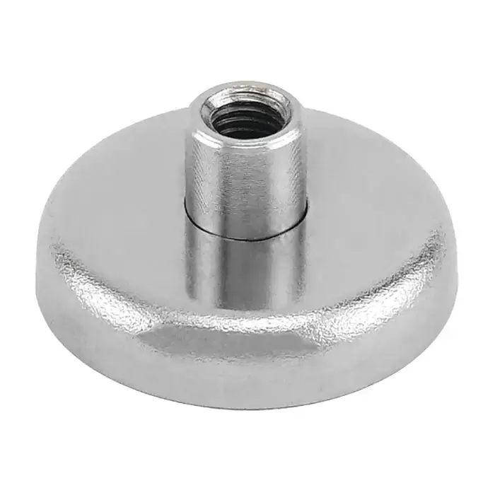 MASTER MAGNETICS NACF165 1-13/20" Dia., 150 lbs. Avg. Pull Force, 150 lbs. Holding Capacity, 5/16"-18 Thread Size Pot Magnet Free Returns