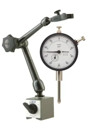 High Quality NOGA & MITUTOYO MG-2416 MG61003 Base & 2416S Dial Indicator Includes, .001" Graduation, 0 - 1" Range, 0-100 Reading Indicator & Holder Set