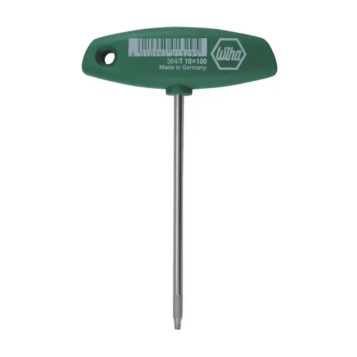 Next Day Delivery WIHA 36425 T25 Size, 100mm Long Arm Length, Hard Chrome Finish T Handle Torx Key