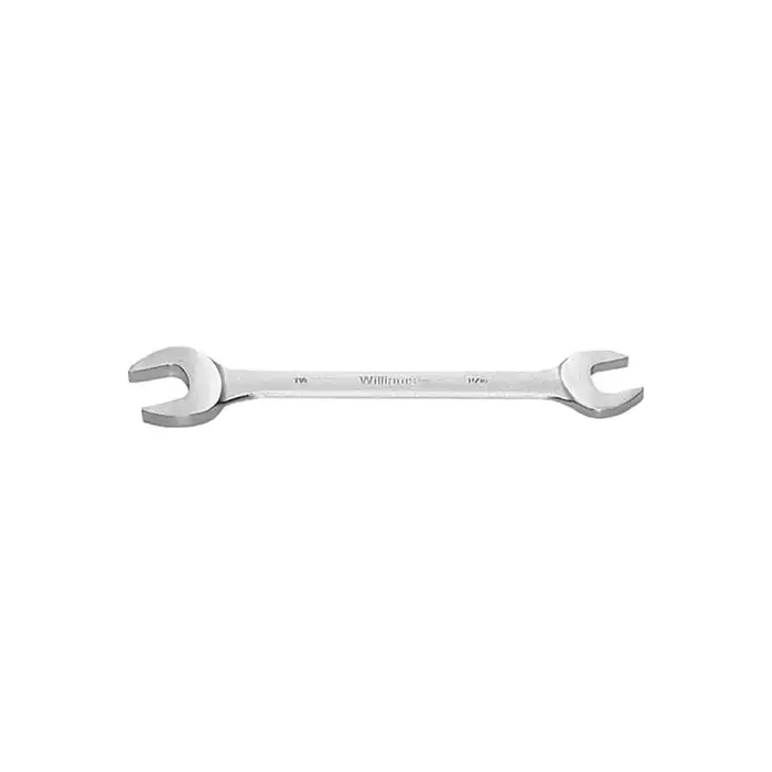 Hassle-Free Returns WILLIAMS 1727 9/16" x 5/8" Size, 7-9/32" Overall Length, Chrome Satin Finish Finish Coating Open End Wrench
