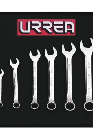 Secure Checkout URREA 1200T9 9 pc. Wrench Set Type, 1/4" - 3/4" Size, 12 No. of Points Combination Wrench