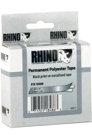 DYMO 18487 3/4" Width, 18‘ Length, Silver Color Labeler Tape Fast Shipping