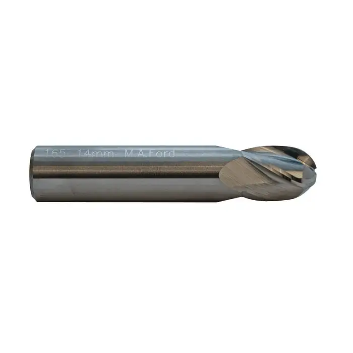 Today Only M.A. FORD 16519680 5.00mm Size, 11.00mm LOC, 4 Flute, Solid Carbide Ball End Mill
